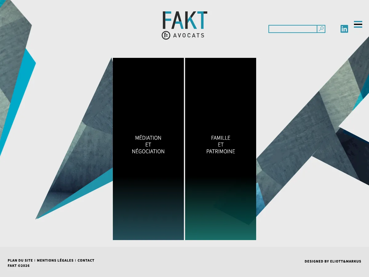 Site du cabinet FAKT Avocats