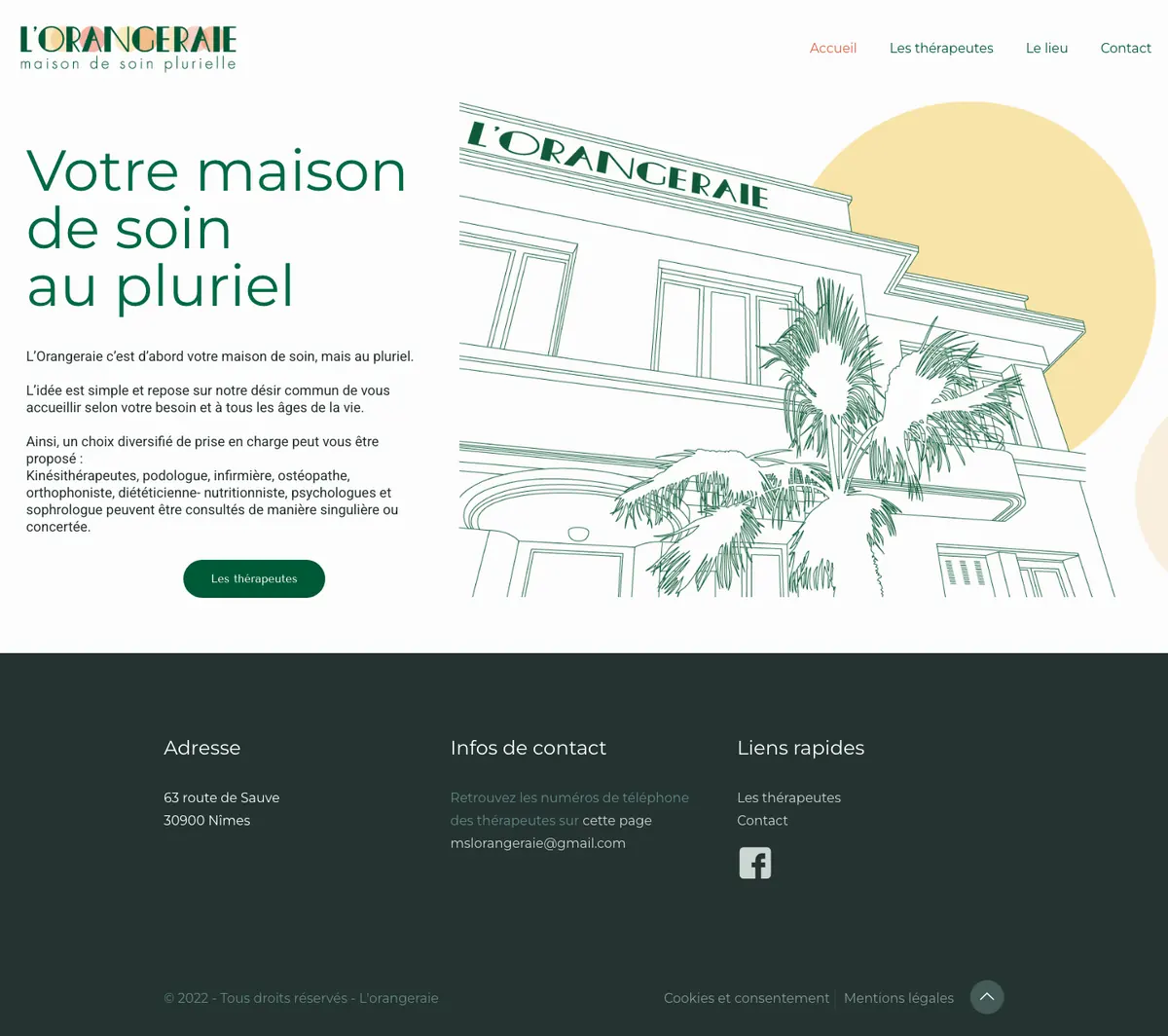 Site de la maison de soin L'Orangeraie